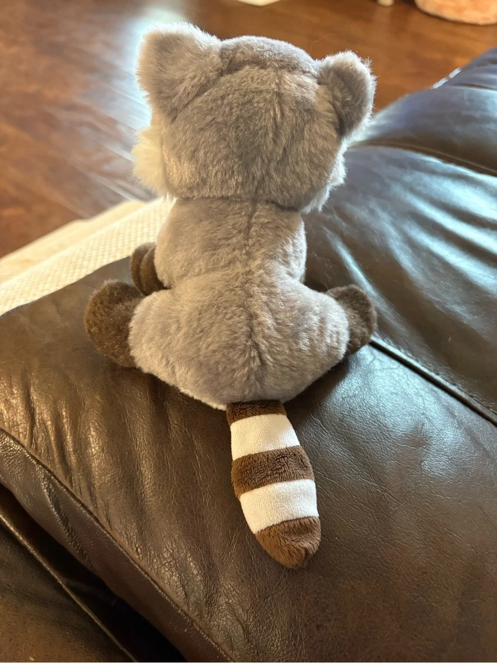 Plush Raccoon Stuffed Animal with Sparkly Brown Eyes beanie boo